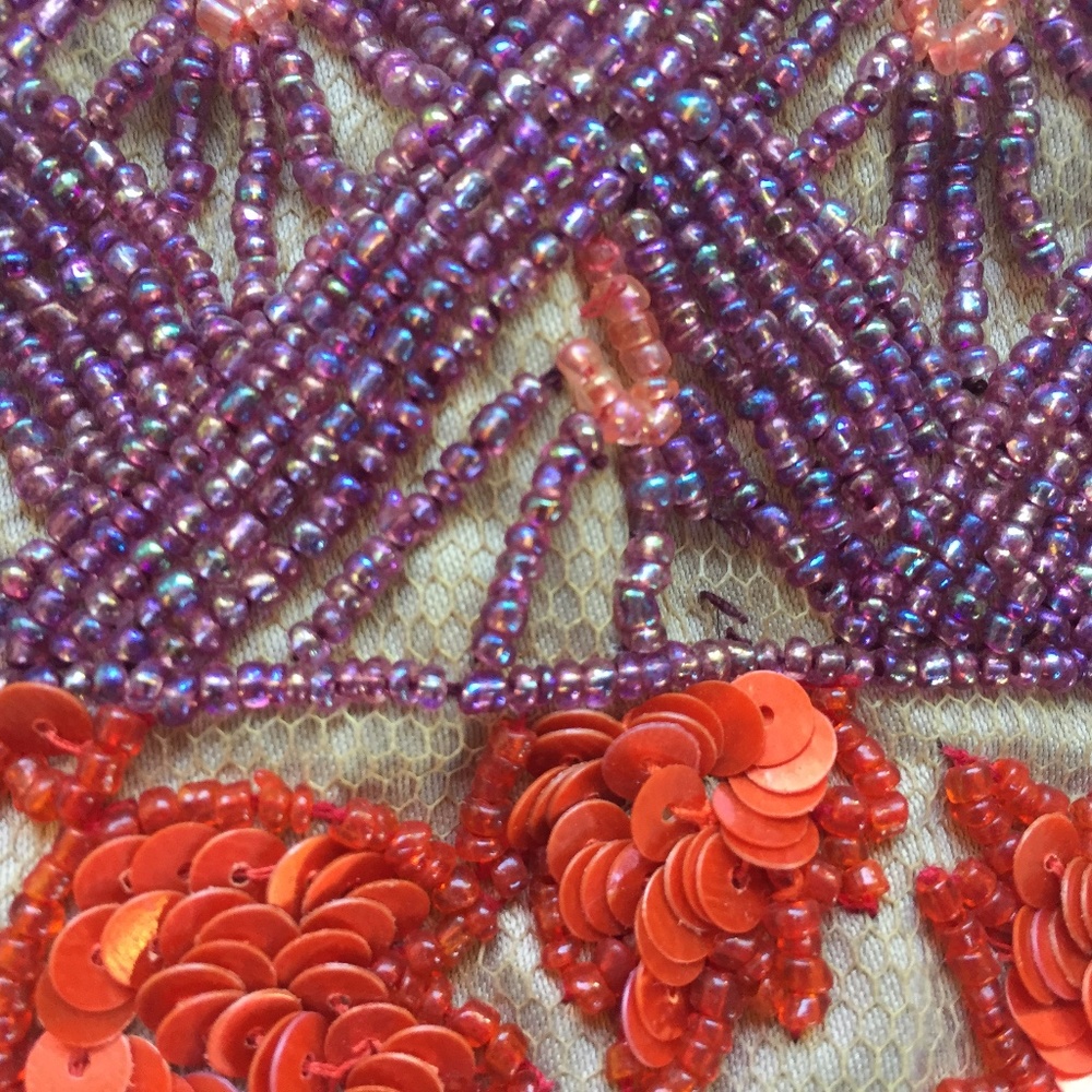 Jamin Puech Beaded & Sequin Bag- Purple & Orange - Picture 7 of 12